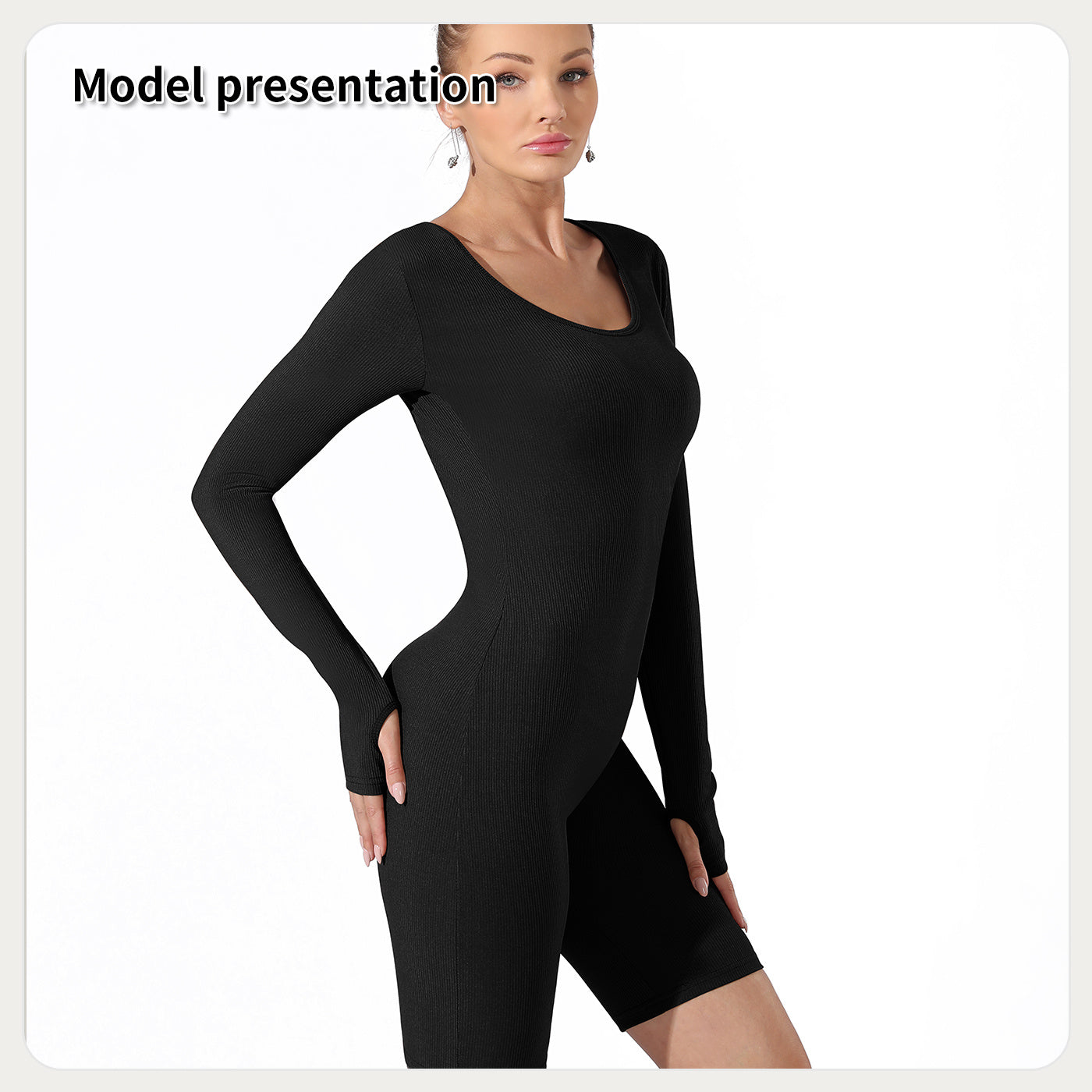 Oubinc Essential Solid Color Bodysuit – Slim Fit, Everyday Layering Piece