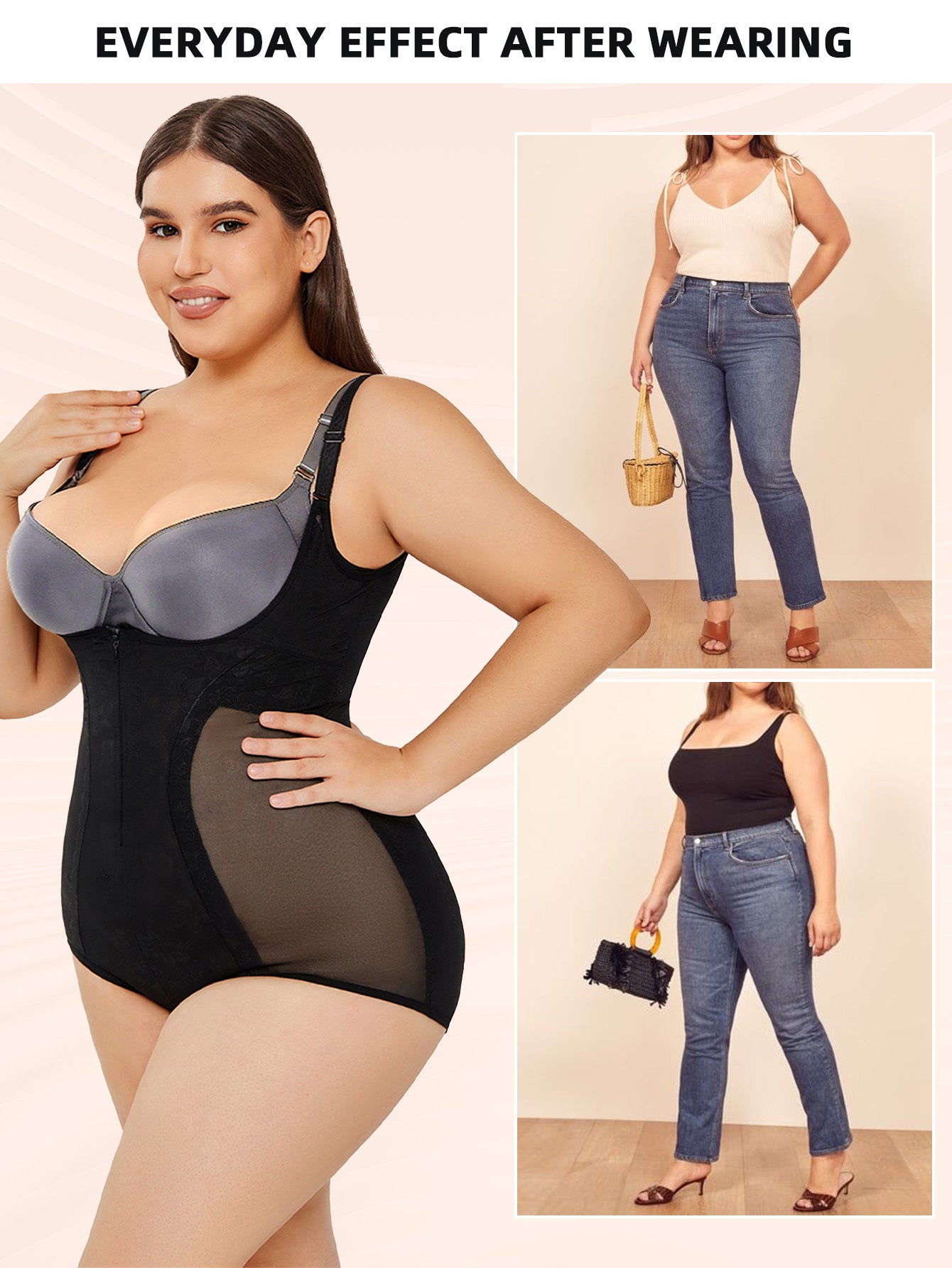 Oubinc Tummy Control Shapewear Bodysuit – Slimming Full-Body Shaper for a Smooth, Sculpted Silhouette
