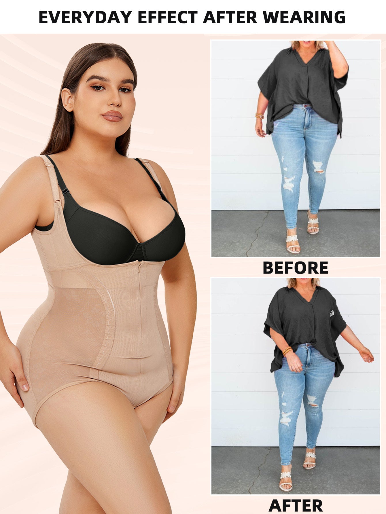 Oubinc Tummy Control Shapewear Bodysuit – Slimming Full-Body Shaper for a Smooth, Sculpted Silhouette
