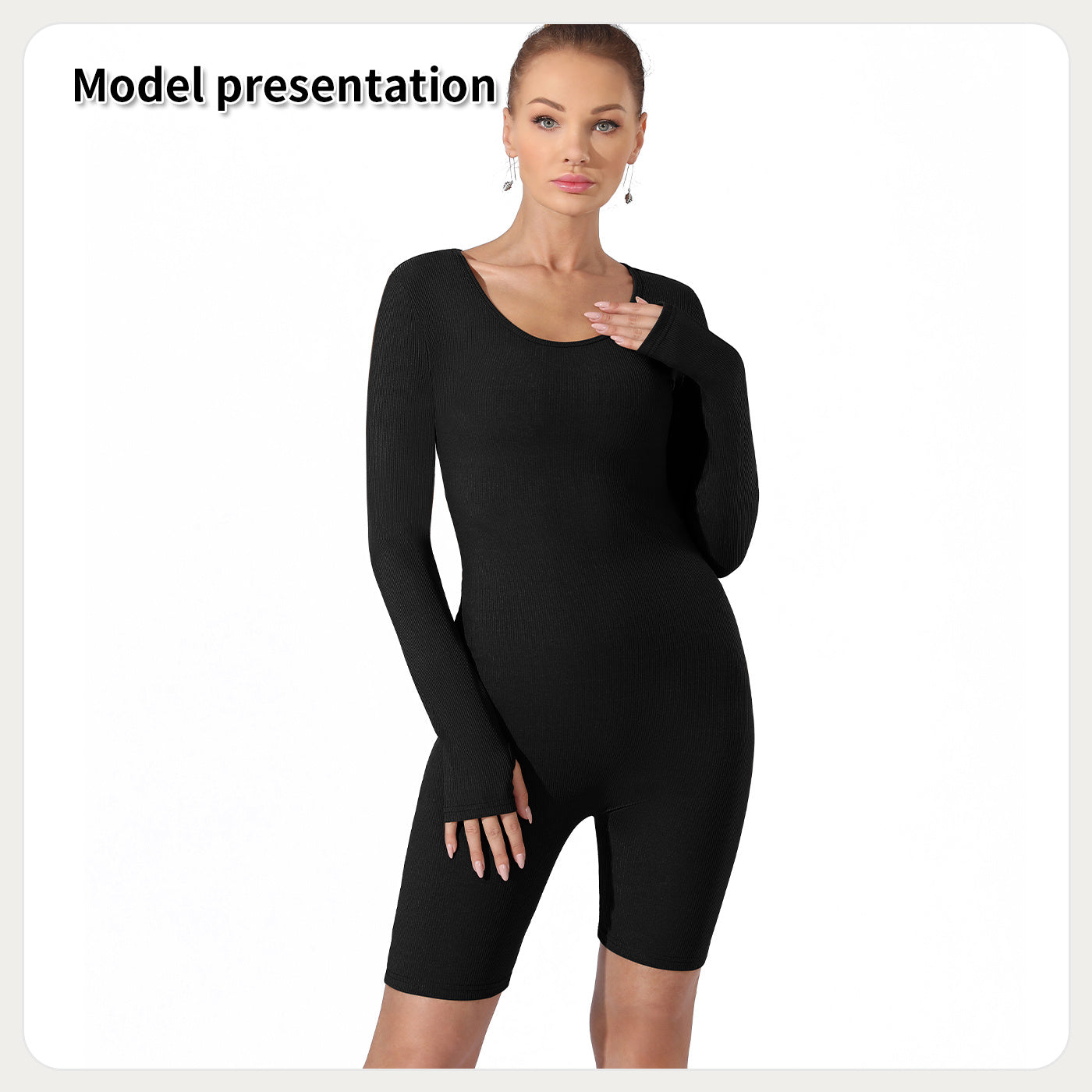 Oubinc Essential Solid Color Bodysuit – Slim Fit, Everyday Layering Piece