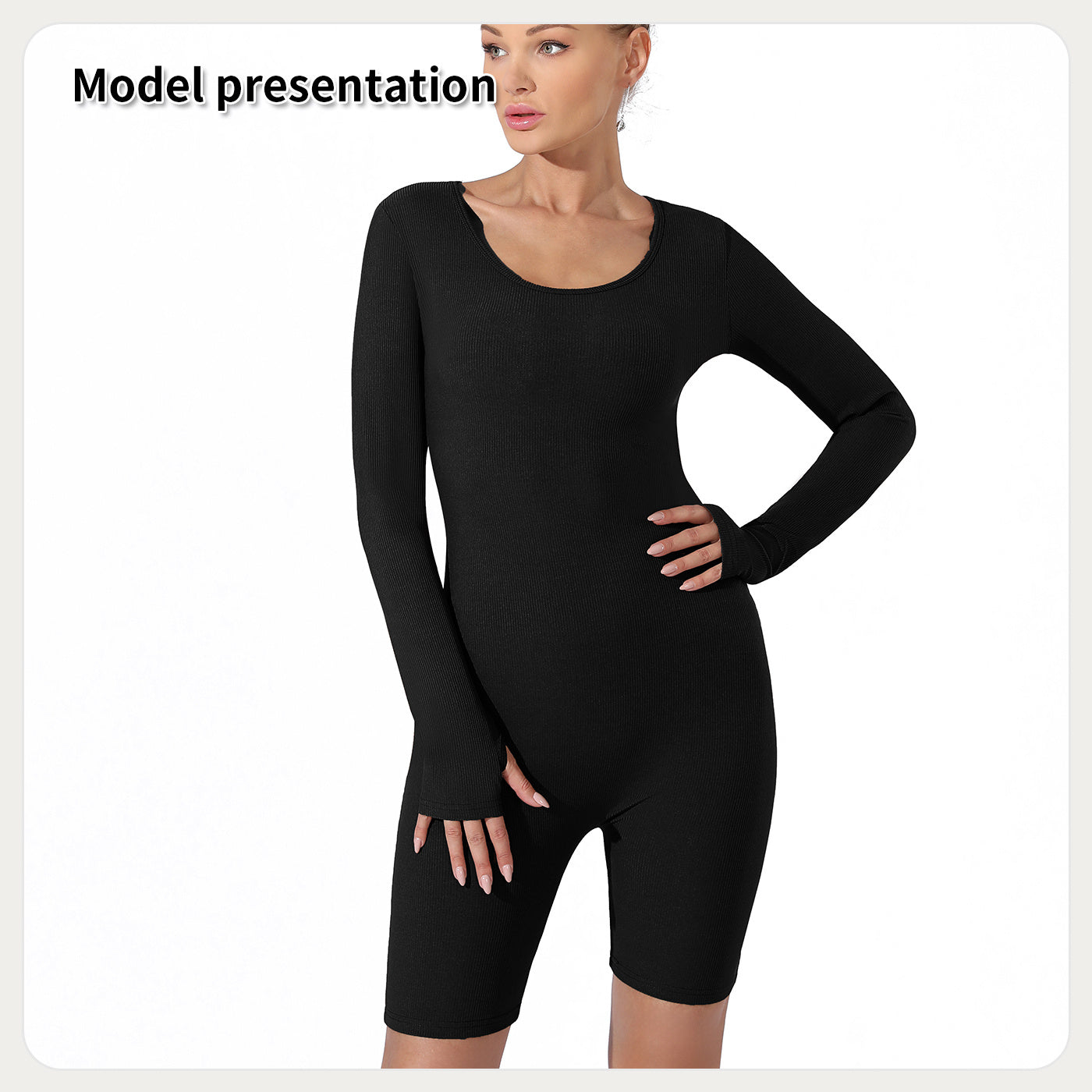 Oubinc Essential Solid Color Bodysuit – Slim Fit, Everyday Layering Piece