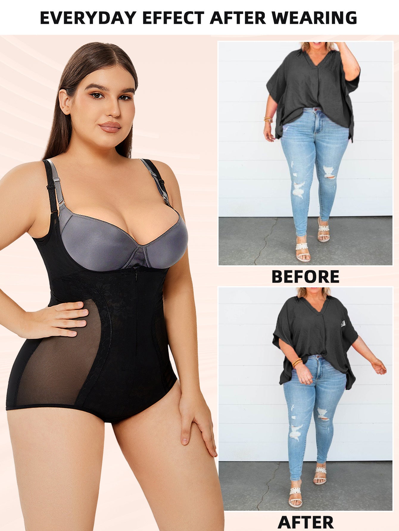 Oubinc Tummy Control Shapewear Bodysuit – Slimming Full-Body Shaper for a Smooth, Sculpted Silhouette